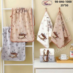 Рушник товста мікрофібра з окантовкою Зерна кави 20 штук "РК-810"