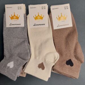 Шкарпетки жіночі середньої висоти Бежеве асорті Серця "ST-3237