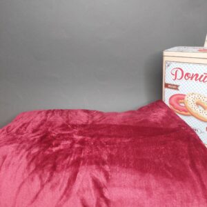 Плед двоспальний полірований плюш Вишня "2277-4"