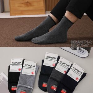 Шкарпетки чоловічі медичні без гумки Корона + "AY1071-2