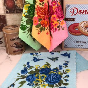 Рушник мікрофібра велика (35 * 75) Трояндочки 12 штук "РК-819