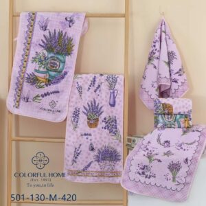 Рушник мікрофібра пухнаста велика (35 * 75) Лаванда 12 штук "РК-830