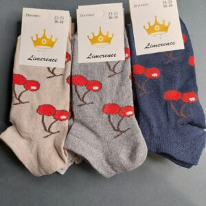 Шкарпетки жіночі низькі асорти Черешня "ZL-3249